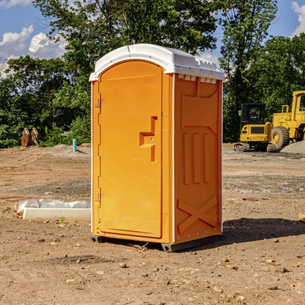 can i customize the exterior of the porta potties with my event logo or branding in Williamsfield